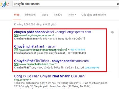 Công ty quảng cáo google lên top 1 - 3 uy tín giá rẽ
