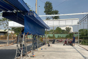 Đơn vị thi công mái xếp, mái kéo, mái bạt tiền chế tại Đồng Tháp