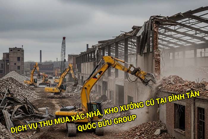 Dịch vụ thu mua xác nhà, kho xưởng cũ tại Bình Tân giá cao