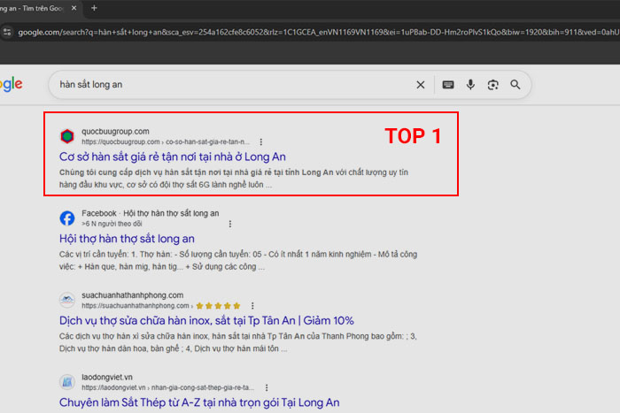Tham khảo dịch vụ đối tác liên kết tại Long An đã lên top Google