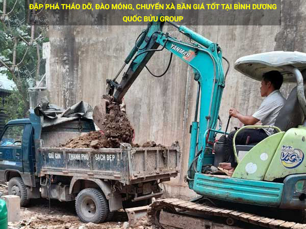 Đập phá tháo dỡ, đào móng, chuyển xà bần giá tốt tại Bình Dương
