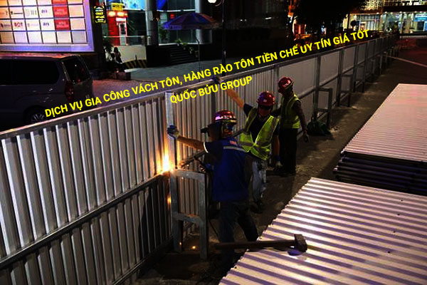 Dịch vụ gia công vách tôn, hàng rào tôn tiền chế uy tín giá tốt