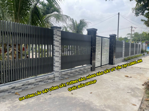 Gia công lắp đặt cổng sắt, tường rào, hàng rào sắt uy tín tại Long An