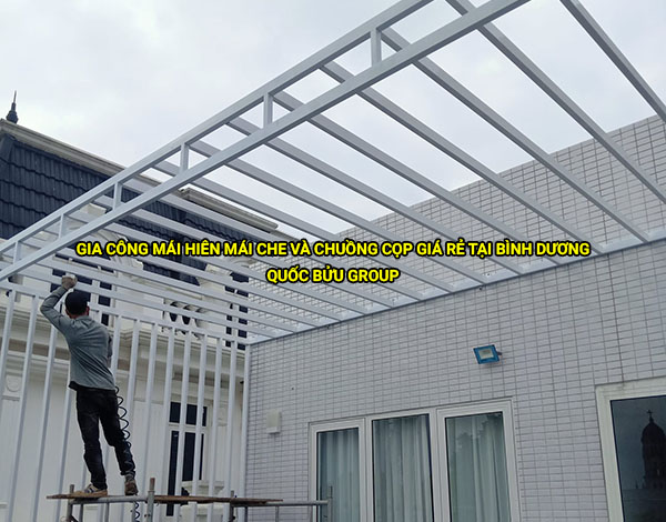 Gia công mái hiên mái che và chuồng cọp giá rẻ tại Bình Dương