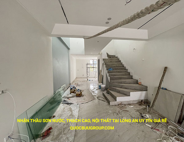 Nhận thầu sơn nước, thạch cao, nội thất tại Long An uy tín giá rẽ