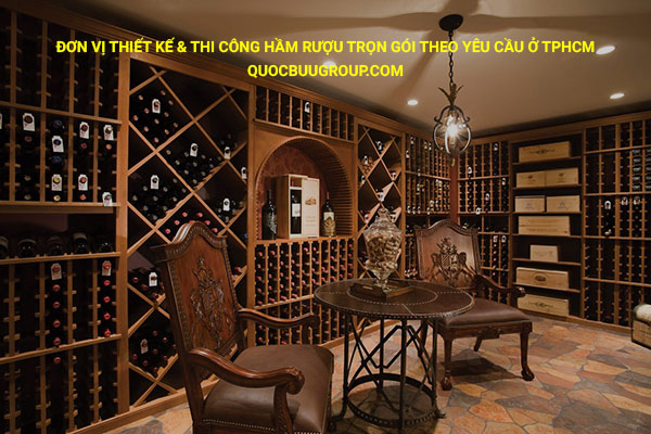 Đơn vị thiết kế & thi công hầm rượu trọn gói theo yêu cầu ở Tphcm