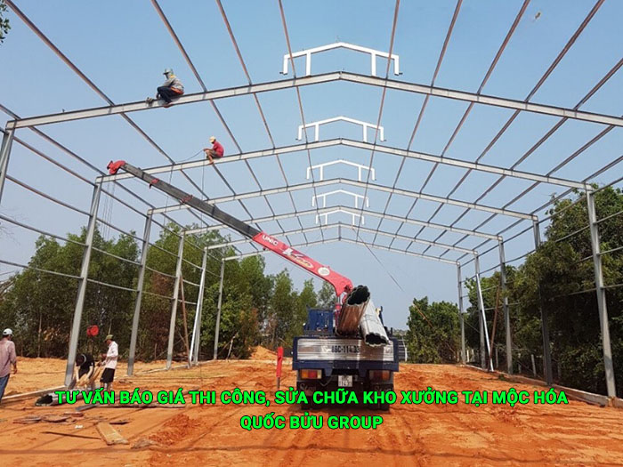 Tư vấn báo giá thi công, sửa chữa kho xưởng tại Mộc Hóa