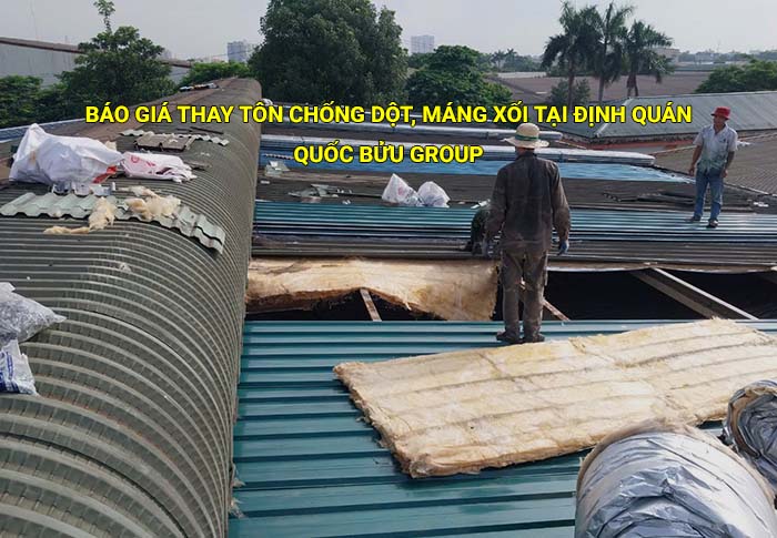 Báo giá thay tôn chống dột, máng xối tại Định Quán cập nhật mới
