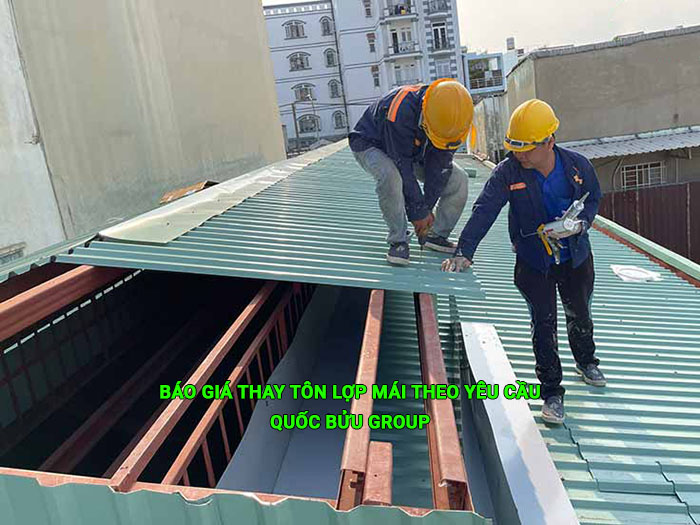 Báo giá thay tôn lợp mái theo yêu cầu