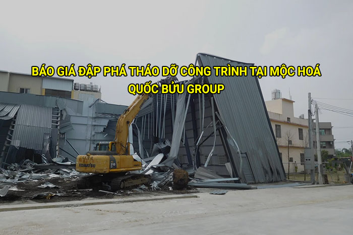 Báo giá đập phá tháo dỡ công trình tại Mộc Hoá mới nhất