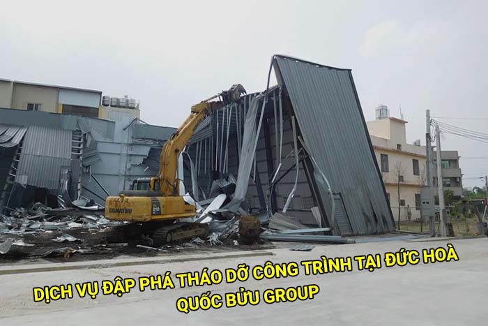 Dịch vụ đập phá tháo dỡ công trình tại Đức Hoà giá rẻ