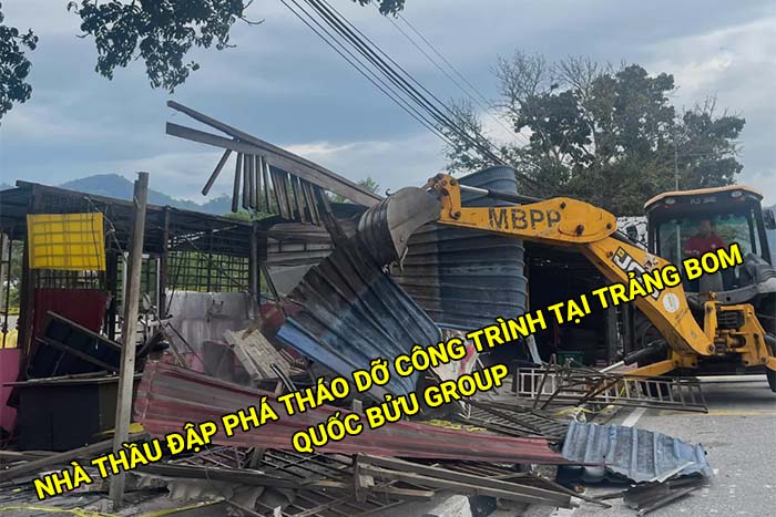 Nhà thầu đập phá tháo dỡ công trình tại Trảng Bom uy tín, giá tốt