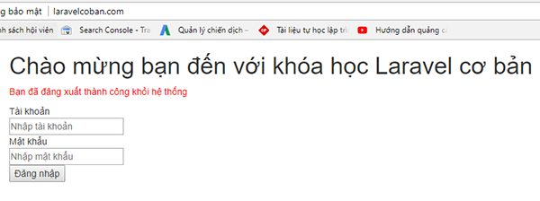 Đăng xuất thành công