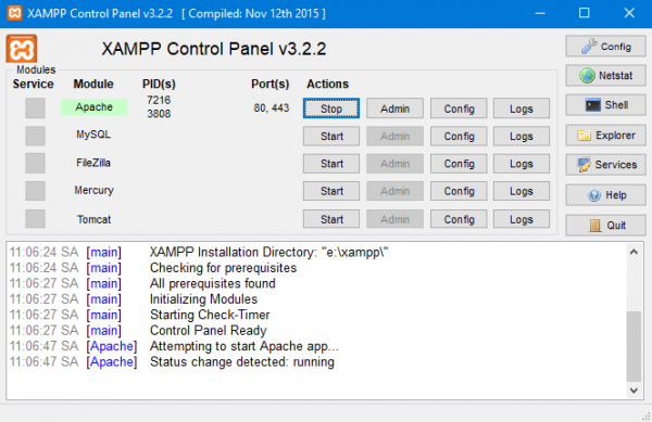 Giao diện đã cài đặt thành công